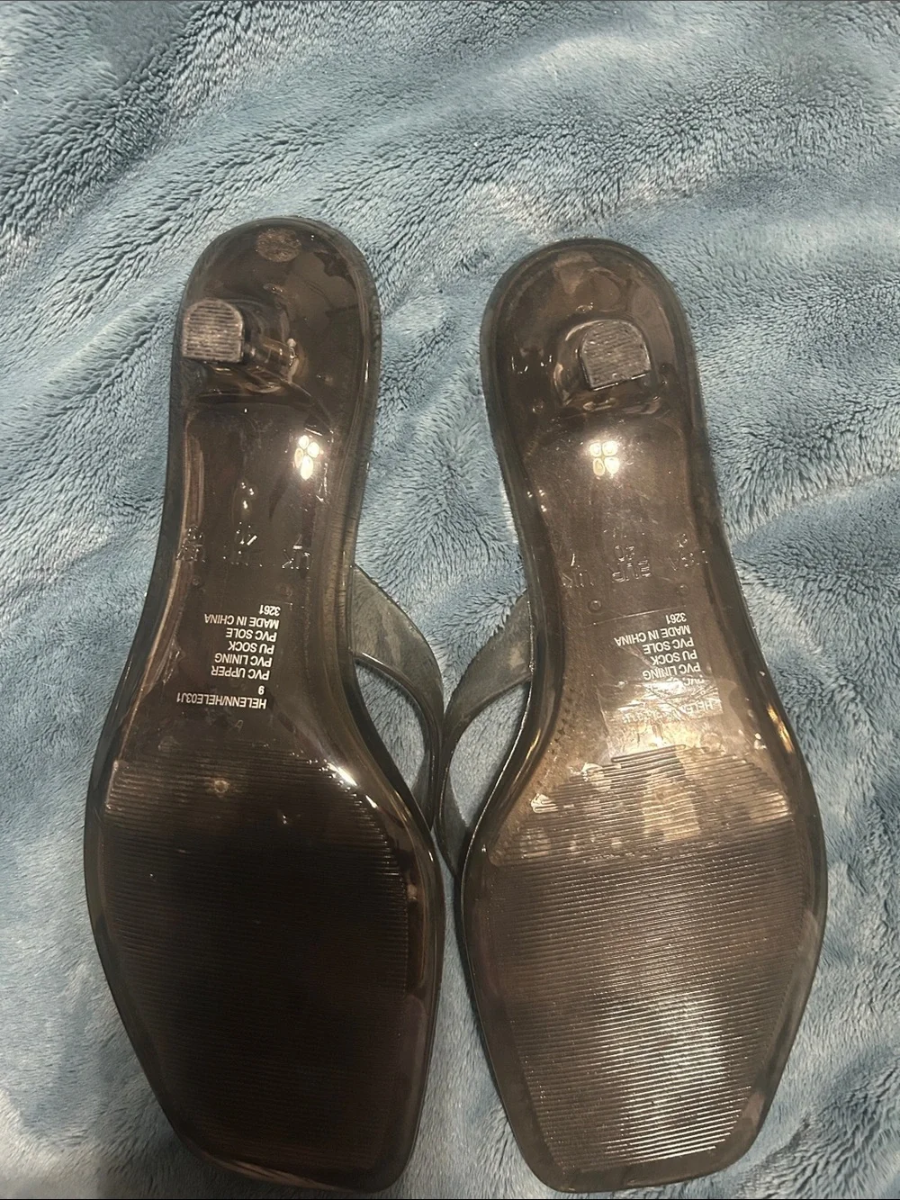 Madden Girl Black Sandal with Clear Cross Straps
